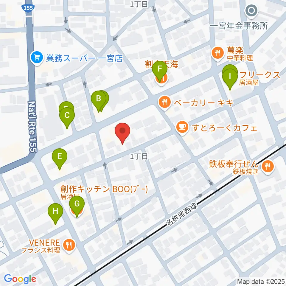 Grace MACK グレースマック周辺のファミレス・ファーストフード一覧地図