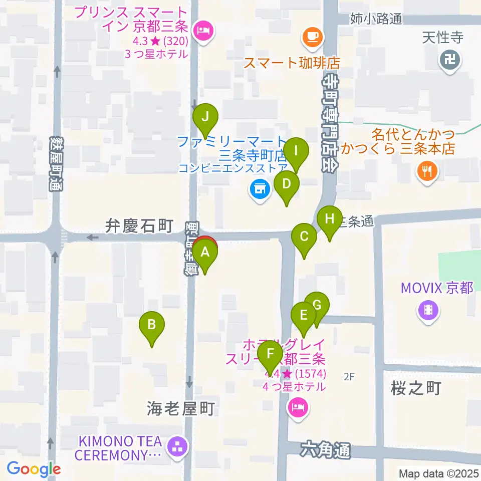 ギア-GEAR-専用劇場周辺のファミレス・ファーストフード一覧地図