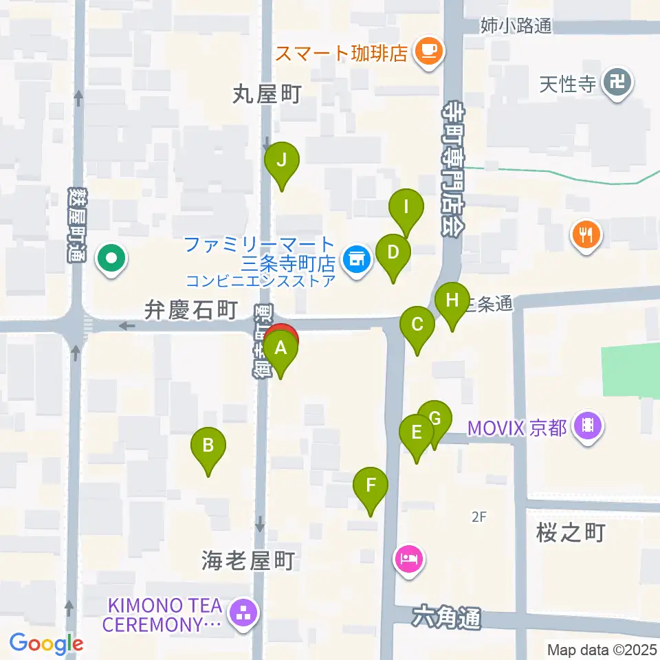 ギア-GEAR-専用劇場周辺のファミレス・ファーストフード一覧地図