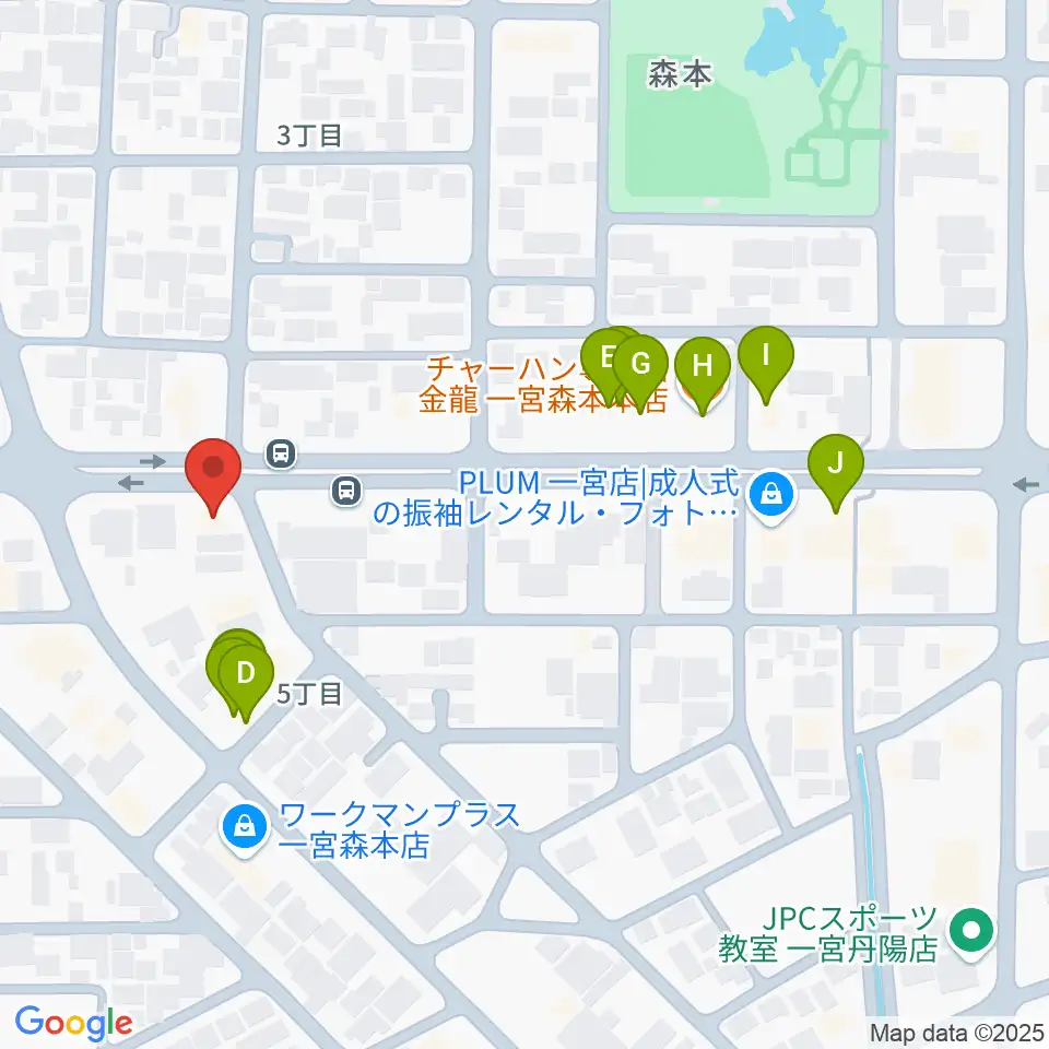 アム グリフブレット周辺のファミレス・ファーストフード一覧地図