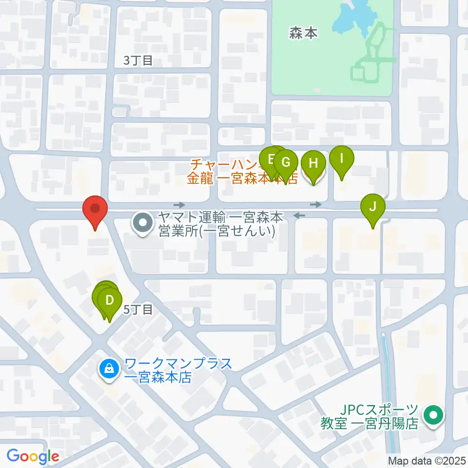 アム グリフブレット周辺のファミレス・ファーストフード一覧地図