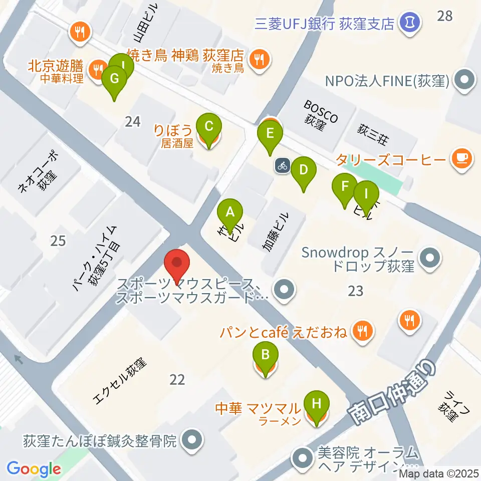 クレモニア・スタジオ周辺のファミレス・ファーストフード一覧地図