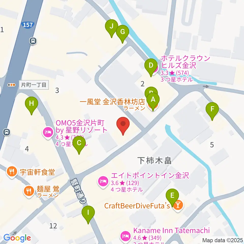 BIGBOSS金沢周辺のファミレス・ファーストフード一覧地図