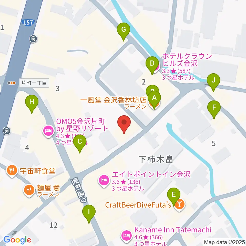 BIGBOSS金沢周辺のファミレス・ファーストフード一覧地図