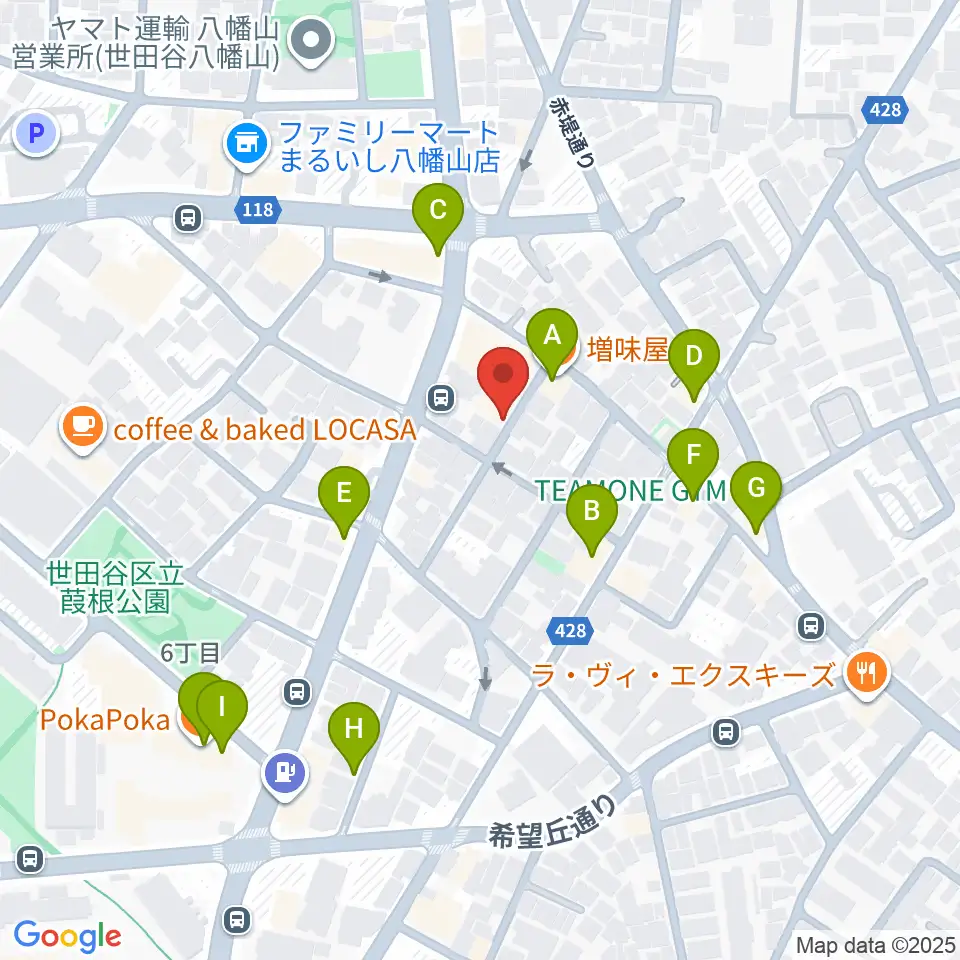 タッドポウルスタジオ Part2周辺のファミレス・ファーストフード一覧地図