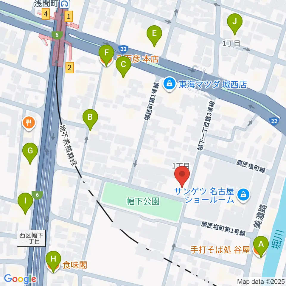 大正琴のナルダン楽器周辺のファミレス・ファーストフード一覧地図