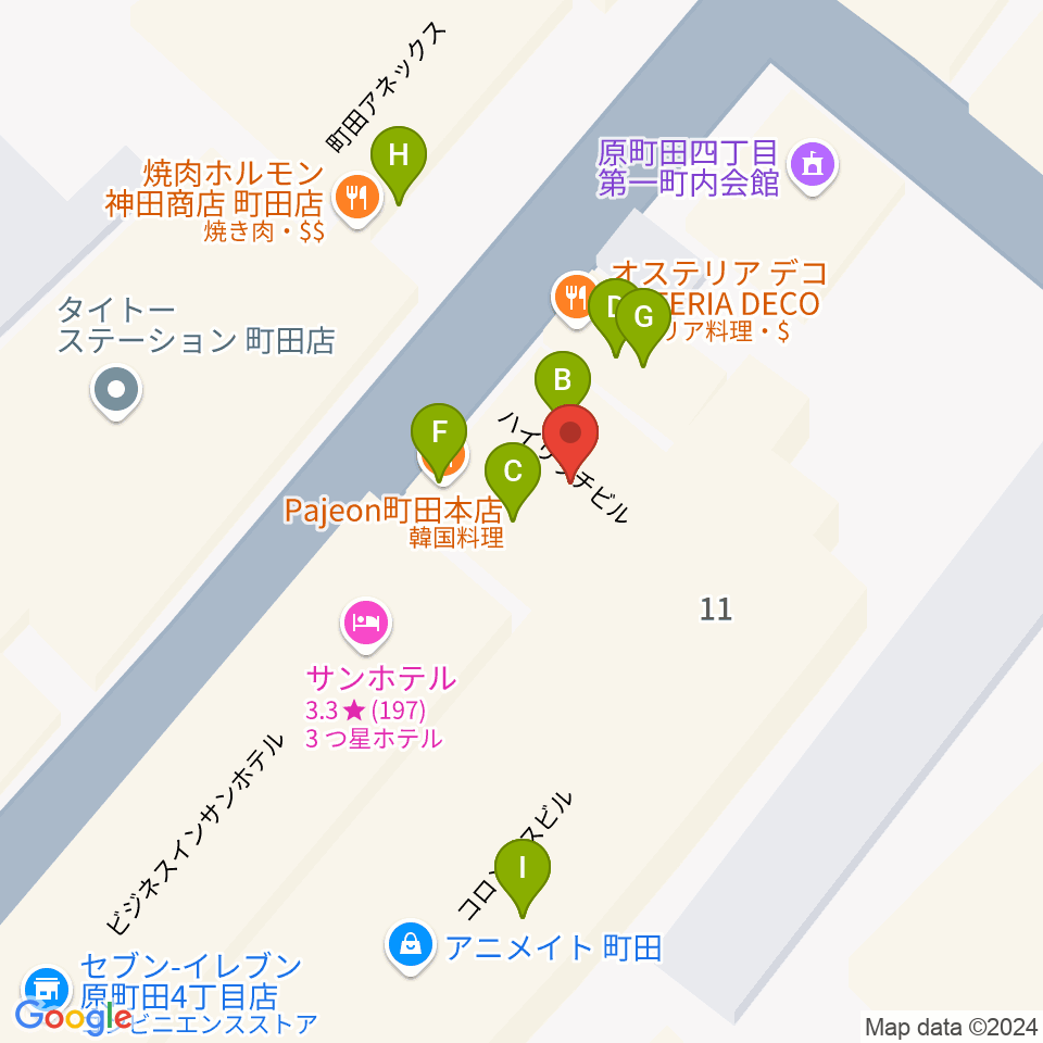 音好堂周辺のファミレス・ファーストフード一覧地図