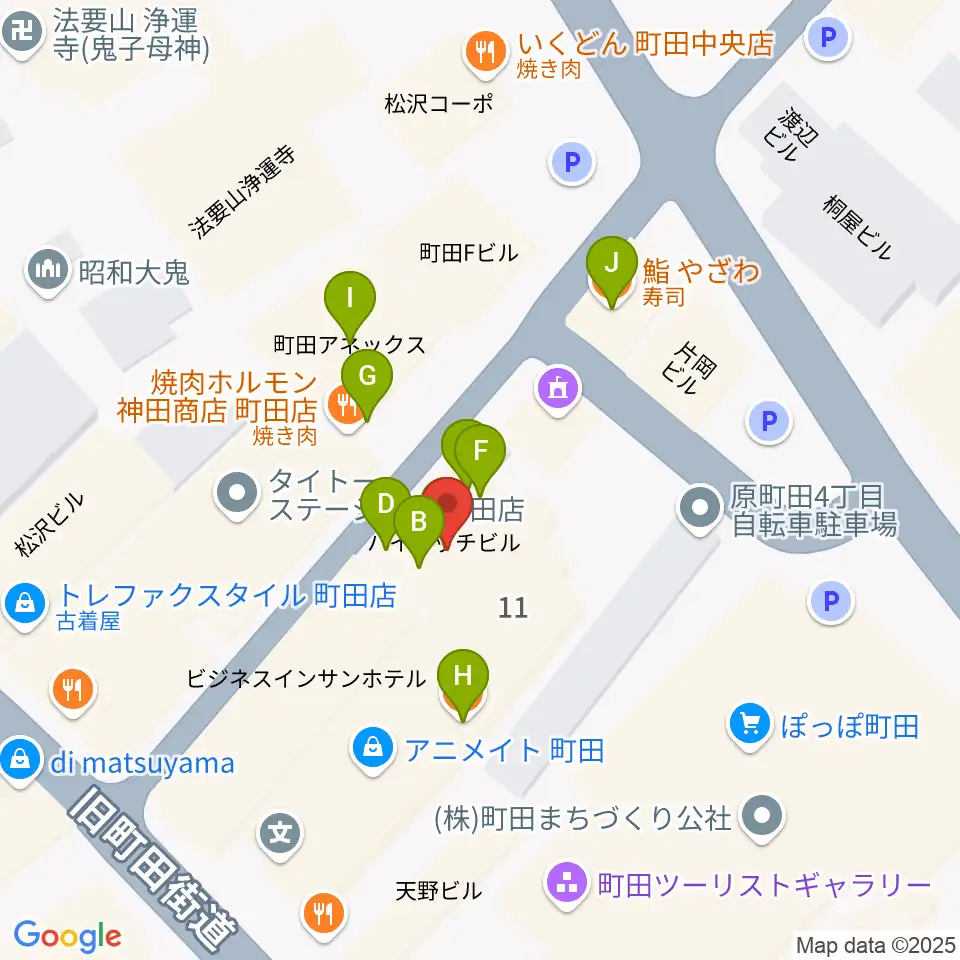 音好堂周辺のファミレス・ファーストフード一覧地図