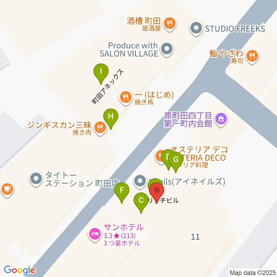 音好堂周辺のファミレス・ファーストフード一覧地図