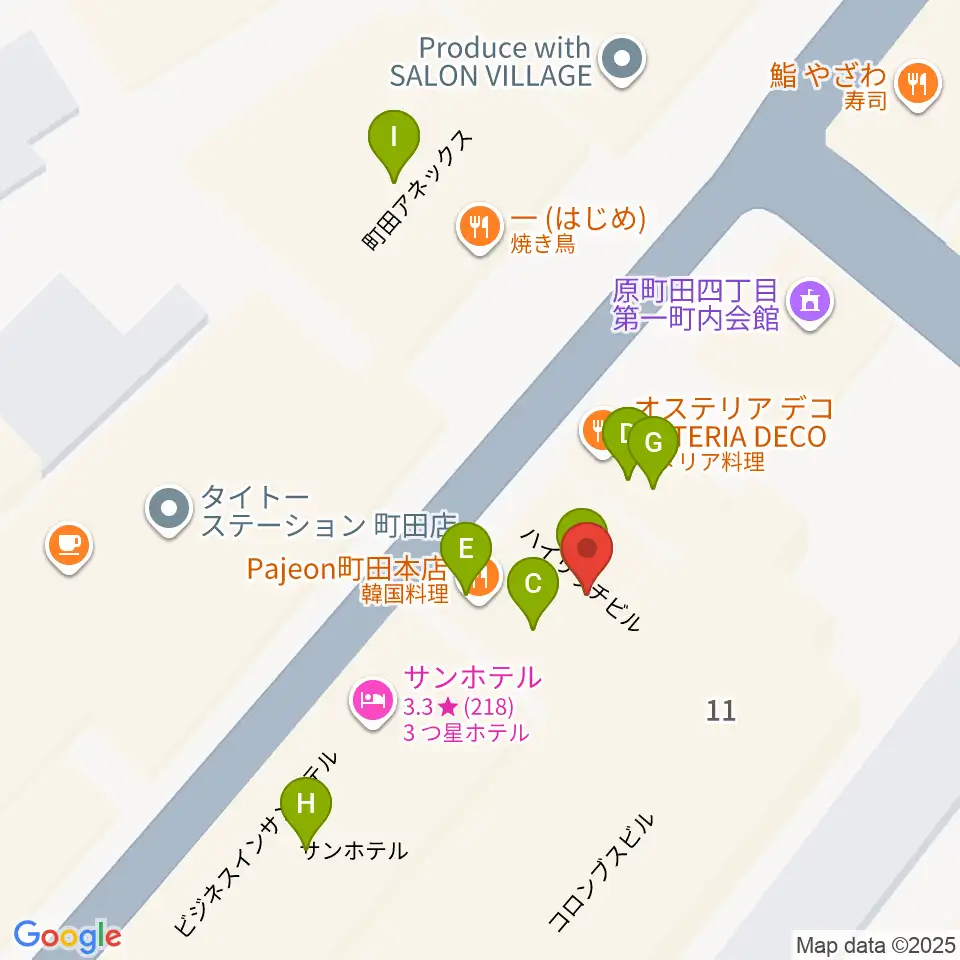 音好堂周辺のファミレス・ファーストフード一覧地図