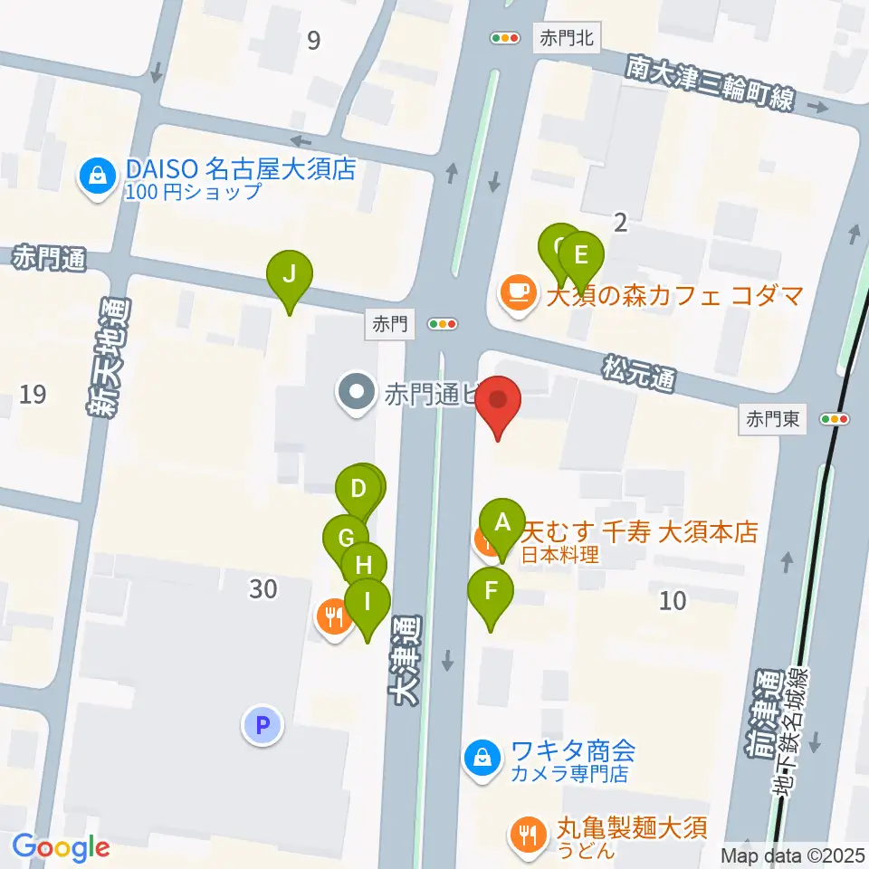 BIGBOSS名古屋周辺のファミレス・ファーストフード一覧地図