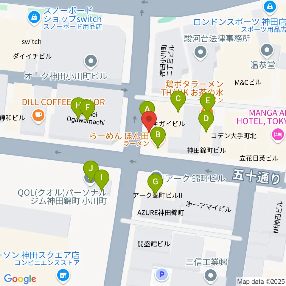 ESPテクニカルハウス周辺のファミレス・ファーストフード一覧地図