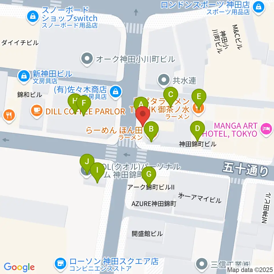 ESPテクニカルハウス周辺のファミレス・ファーストフード一覧地図