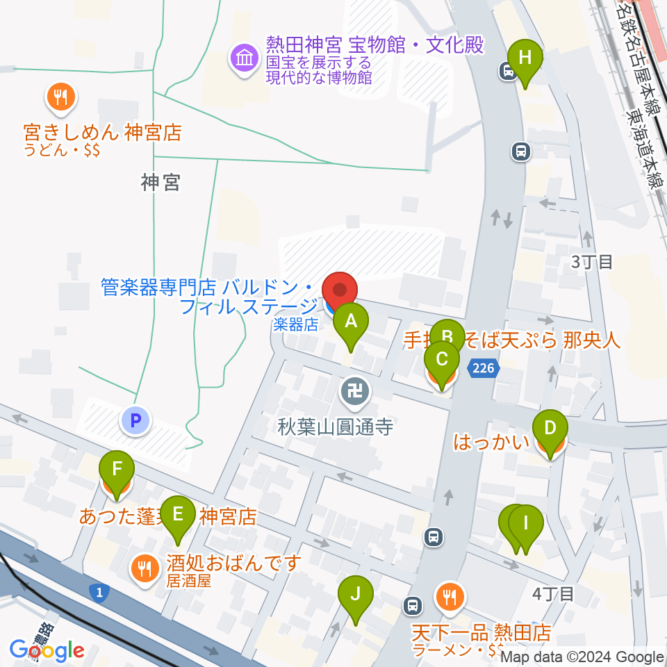 バルドン・フィルステージ周辺のファミレス・ファーストフード一覧地図