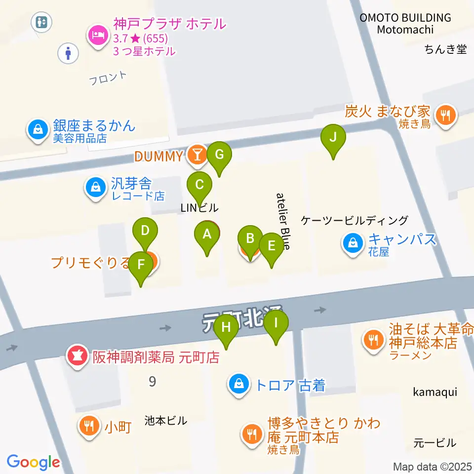 TONE BLUE周辺のファミレス・ファーストフード一覧地図
