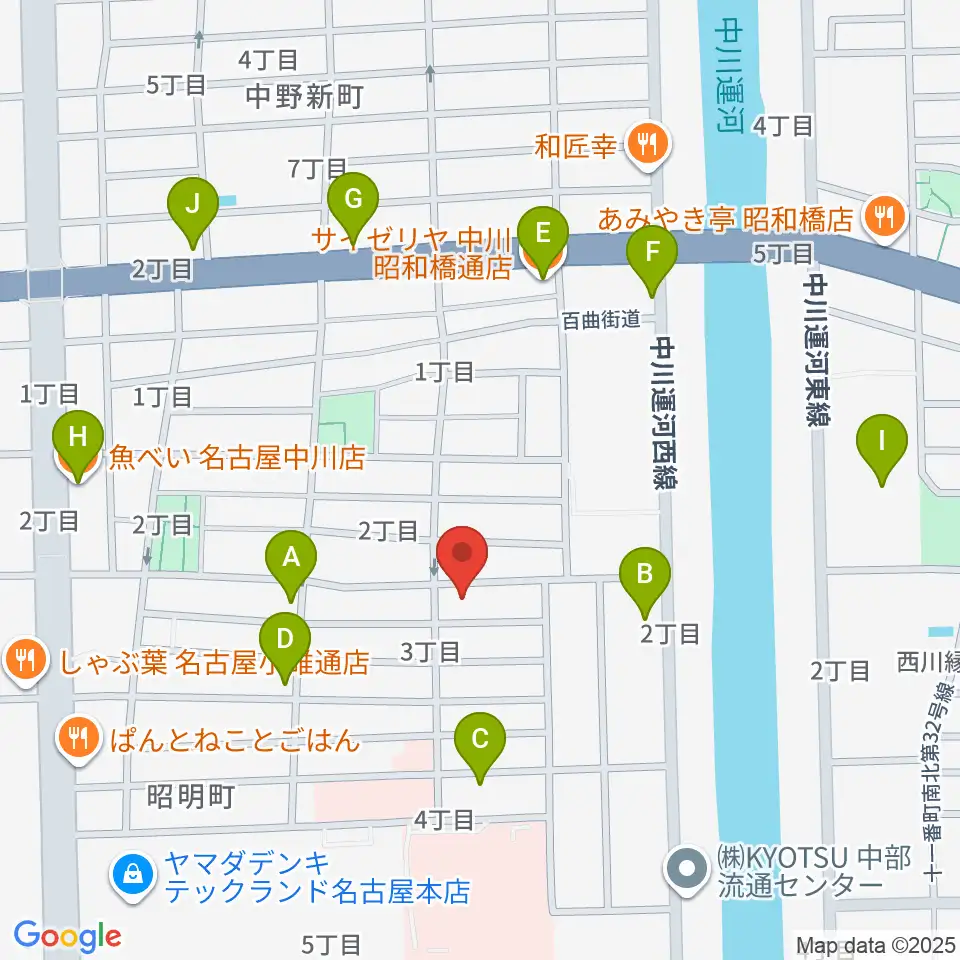 楽器買取センターDOREMI周辺のファミレス・ファーストフード一覧地図