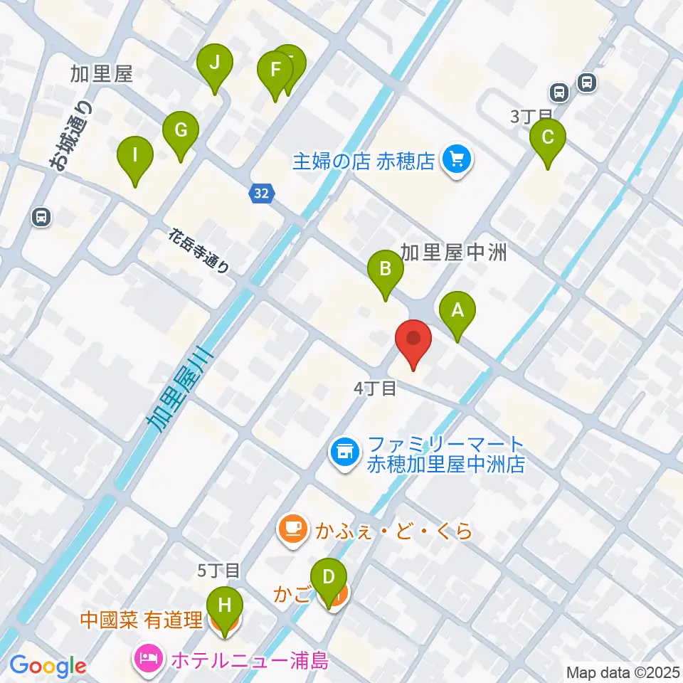 文化堂 赤穂センター周辺のファミレス・ファーストフード一覧地図