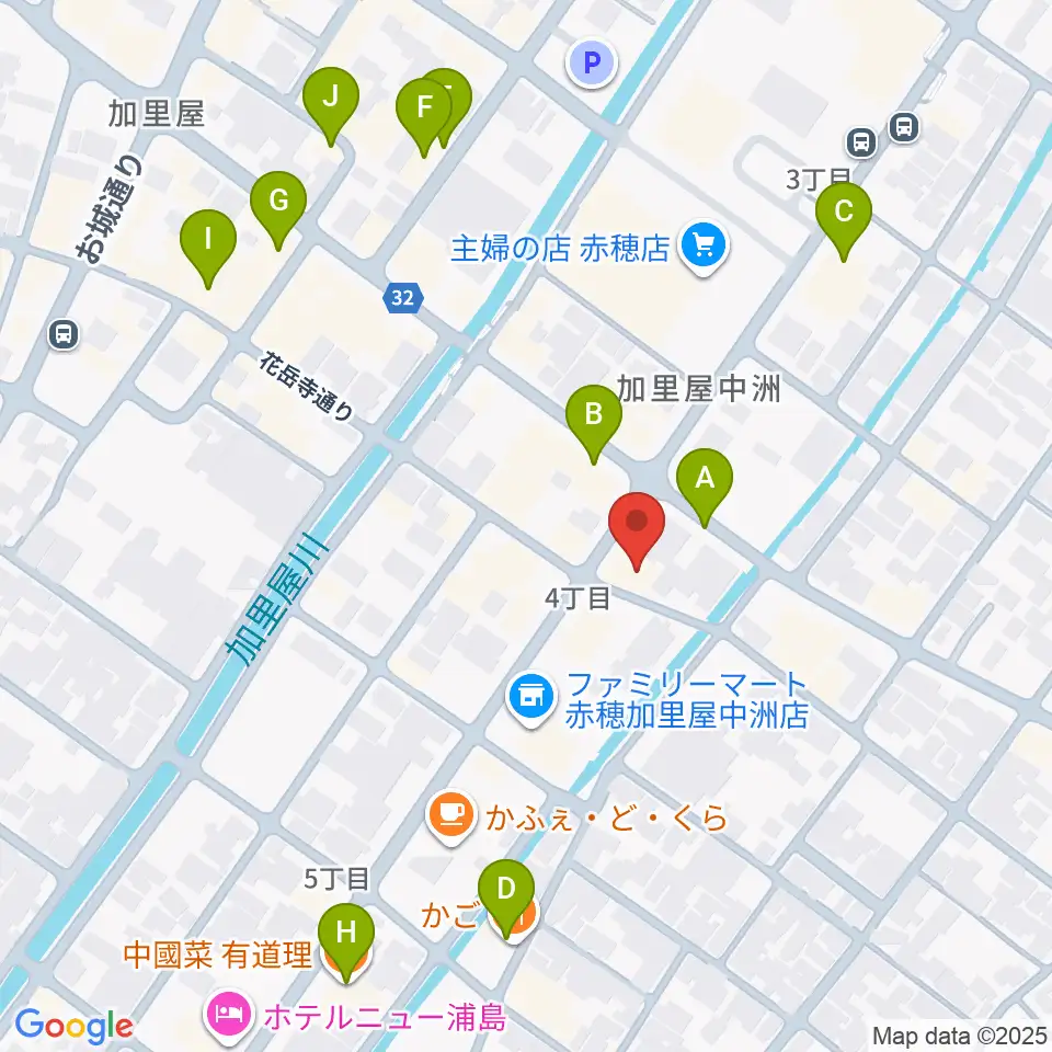 文化堂 赤穂センター周辺のファミレス・ファーストフード一覧地図