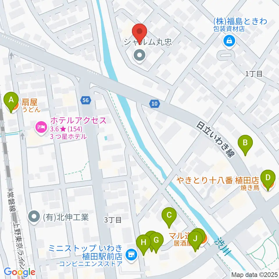 エモーション音楽教室周辺のファミレス・ファーストフード一覧地図