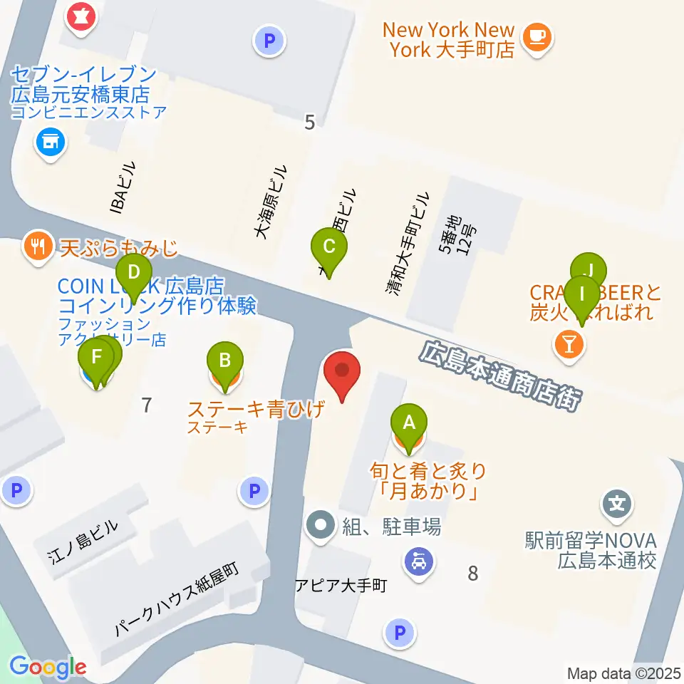 木定楽器店周辺のファミレス・ファーストフード一覧地図