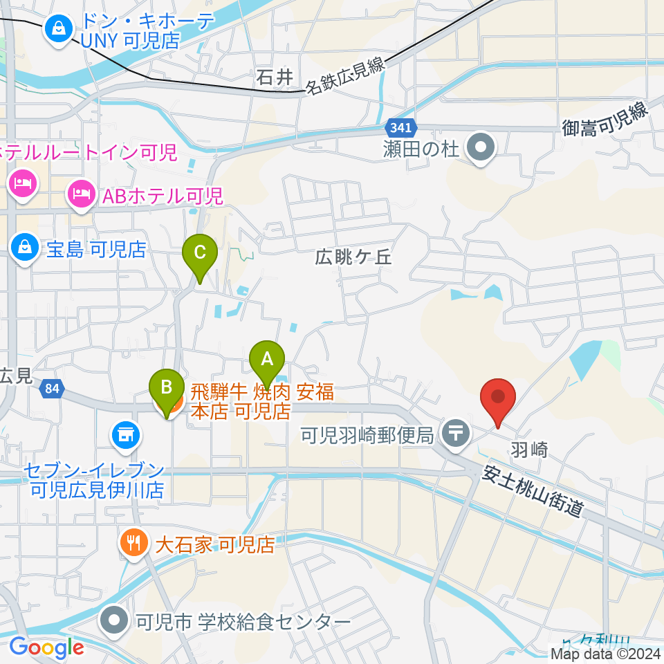 エッグサウンド周辺のファミレス・ファーストフード一覧地図