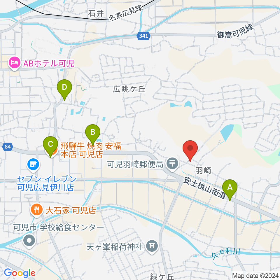 エッグサウンド周辺のファミレス・ファーストフード一覧地図