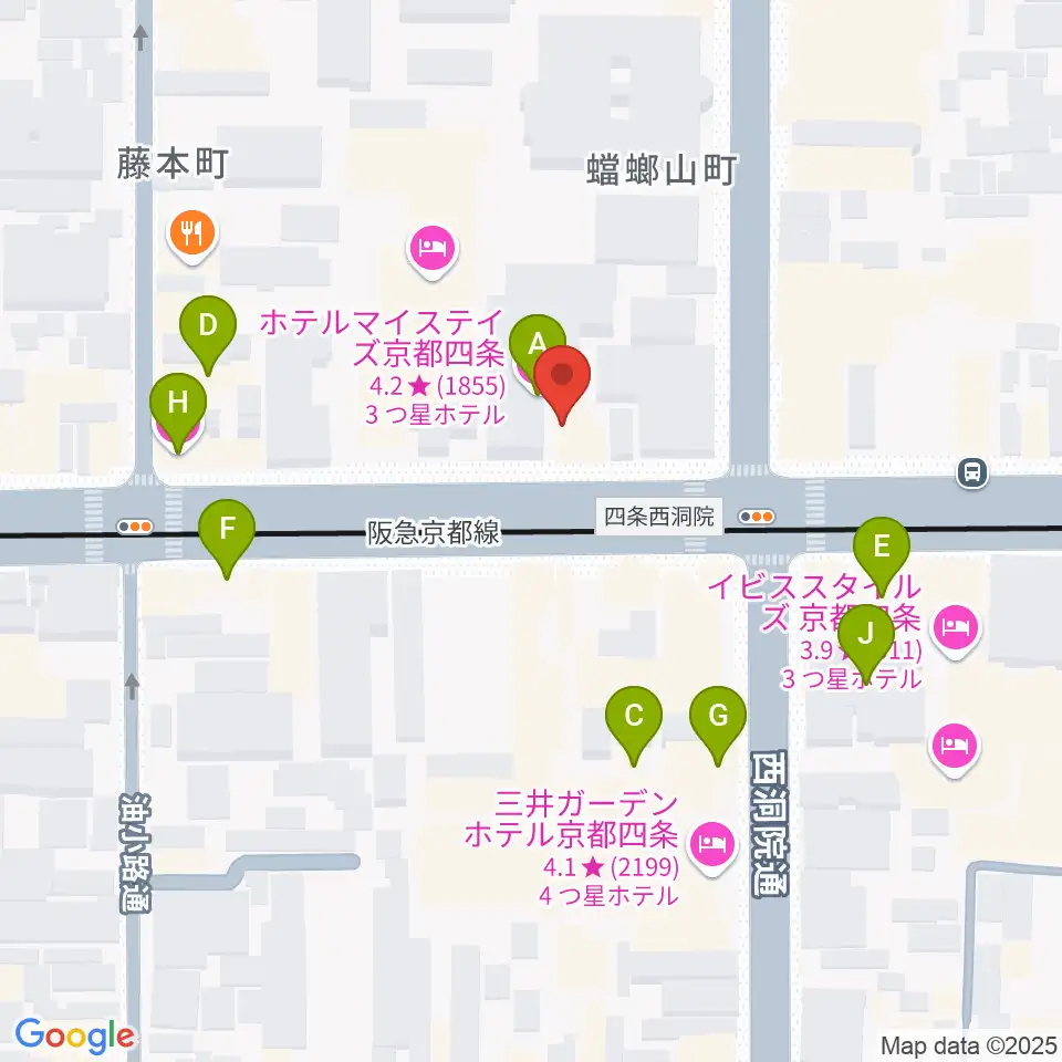 マルコ・ストリングス周辺のファミレス・ファーストフード一覧地図