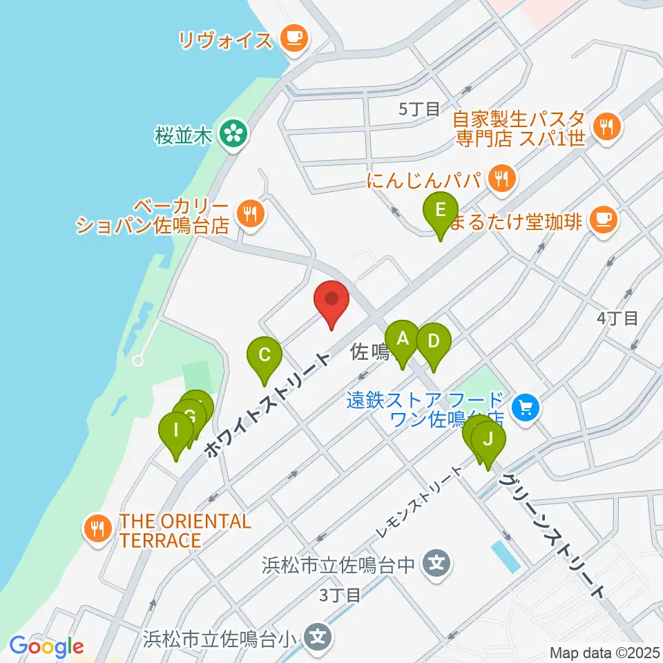 足立楽器店周辺のファミレス・ファーストフード一覧地図