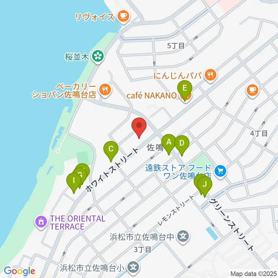 足立楽器店周辺のファミレス・ファーストフード一覧地図