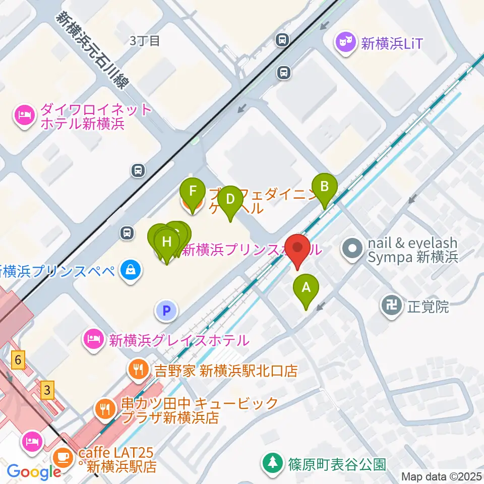 キミノ音楽教室周辺のファミレス・ファーストフード一覧地図