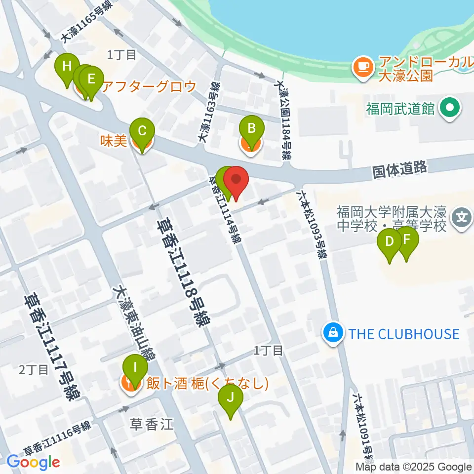 アルト・クレフ大濠周辺のファミレス・ファーストフード一覧地図
