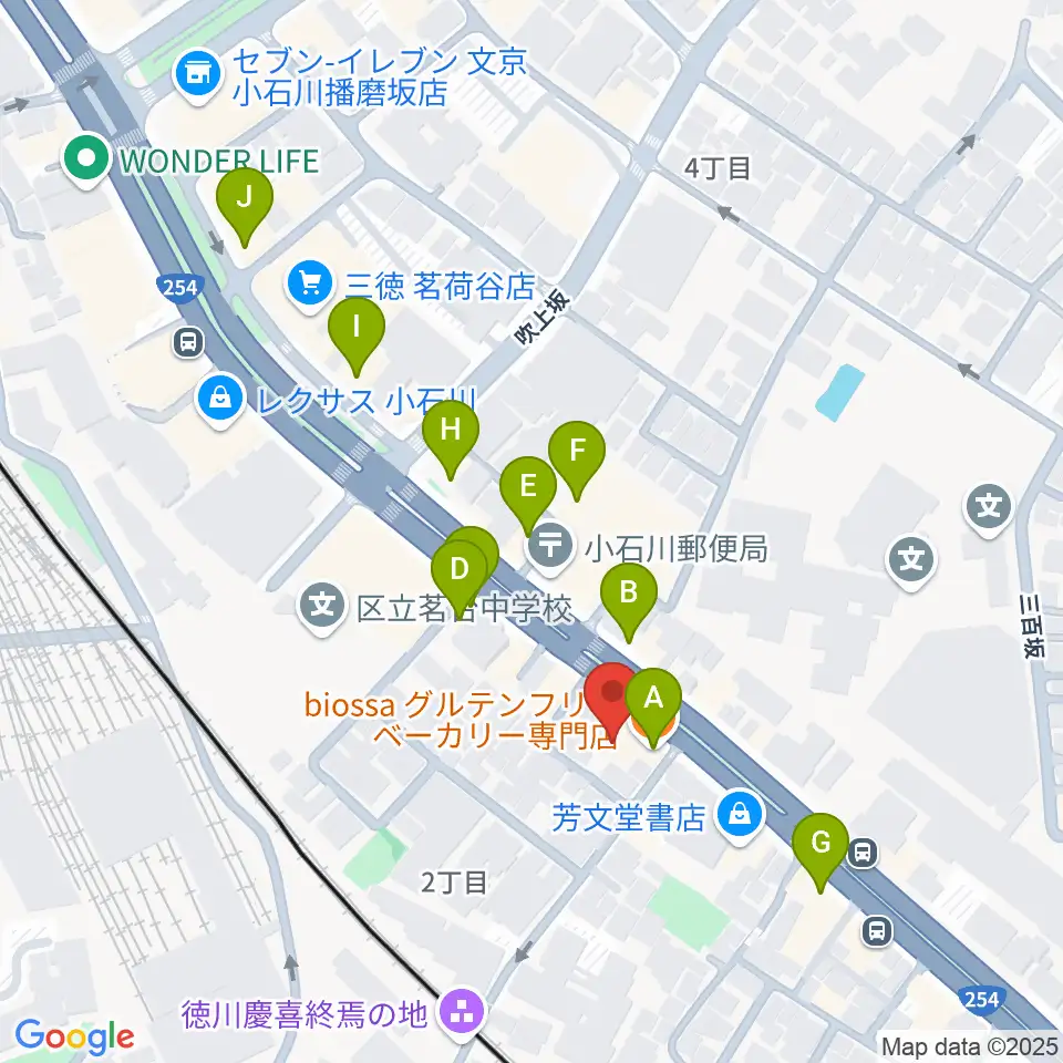 西部ピアノ東京周辺のファミレス・ファーストフード一覧地図