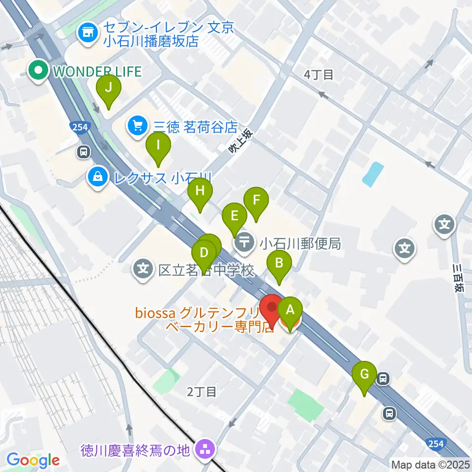 西部ピアノ東京周辺のファミレス・ファーストフード一覧地図