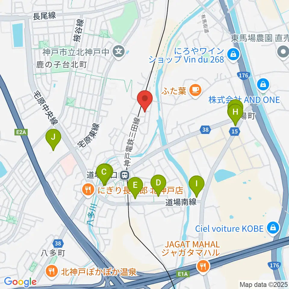 有限会社ピアノ技研周辺のファミレス・ファーストフード一覧地図