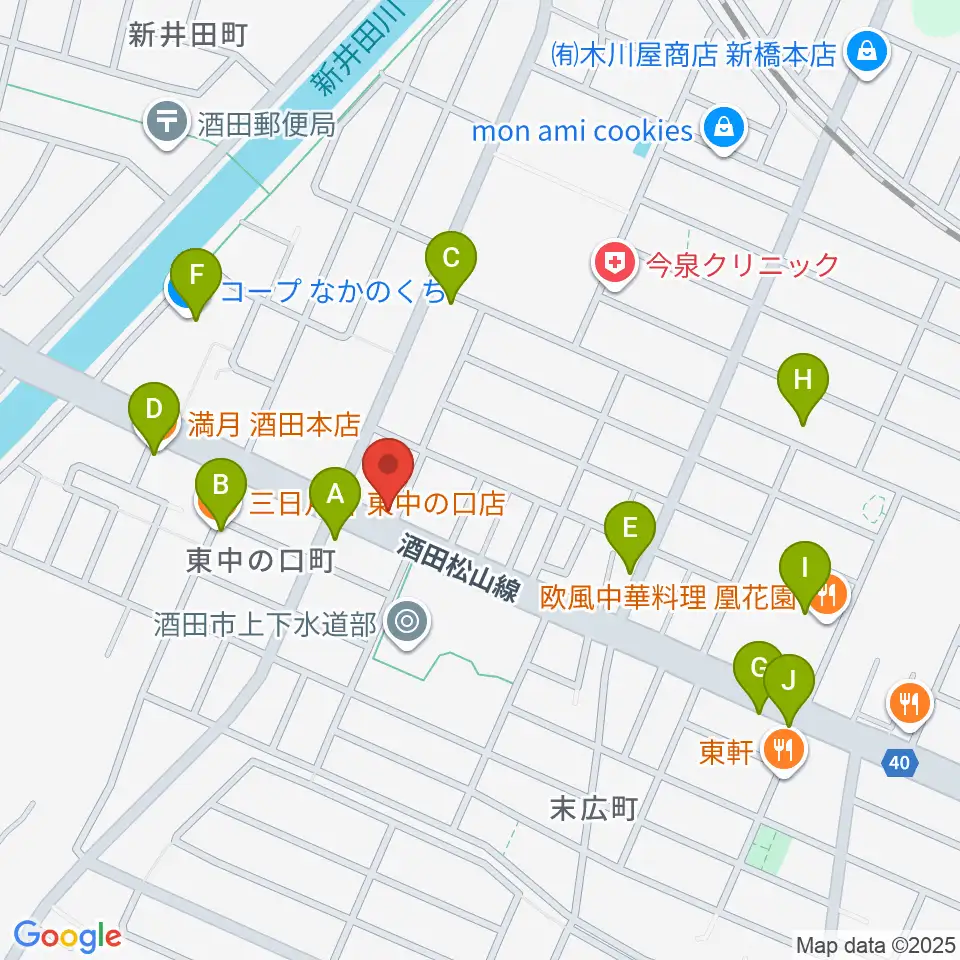 サトウピアノアカデミー周辺のファミレス・ファーストフード一覧地図