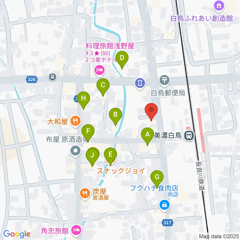 上田楽器店周辺のファミレス・ファーストフード一覧地図