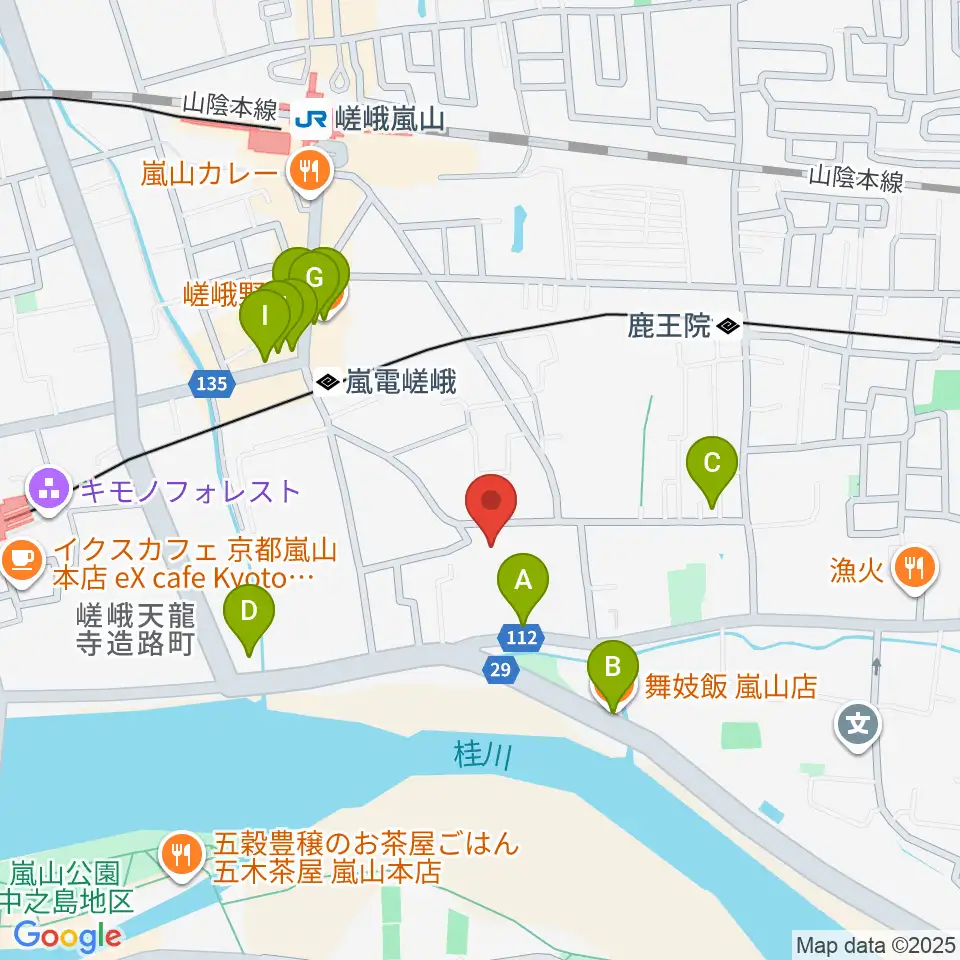 ピアノヨシカワ周辺のファミレス・ファーストフード一覧地図