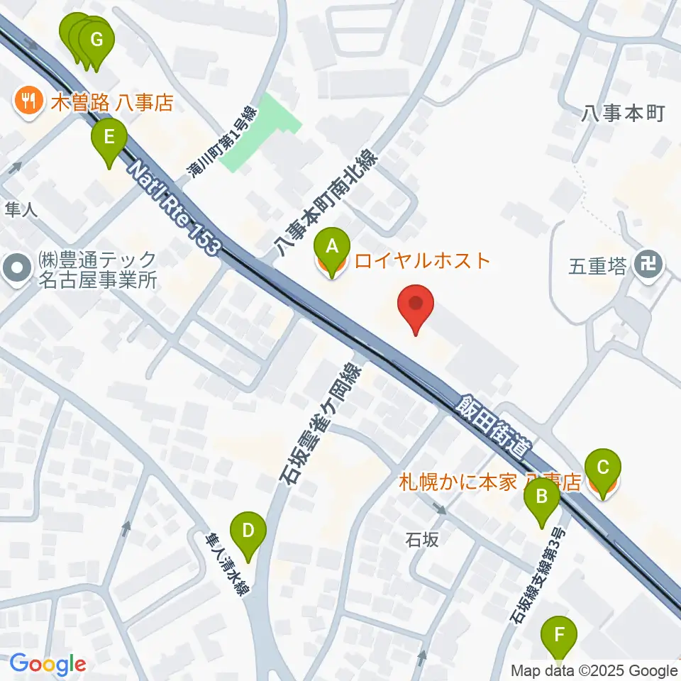 KORG STUDIO EXTREME周辺のファミレス・ファーストフード一覧地図