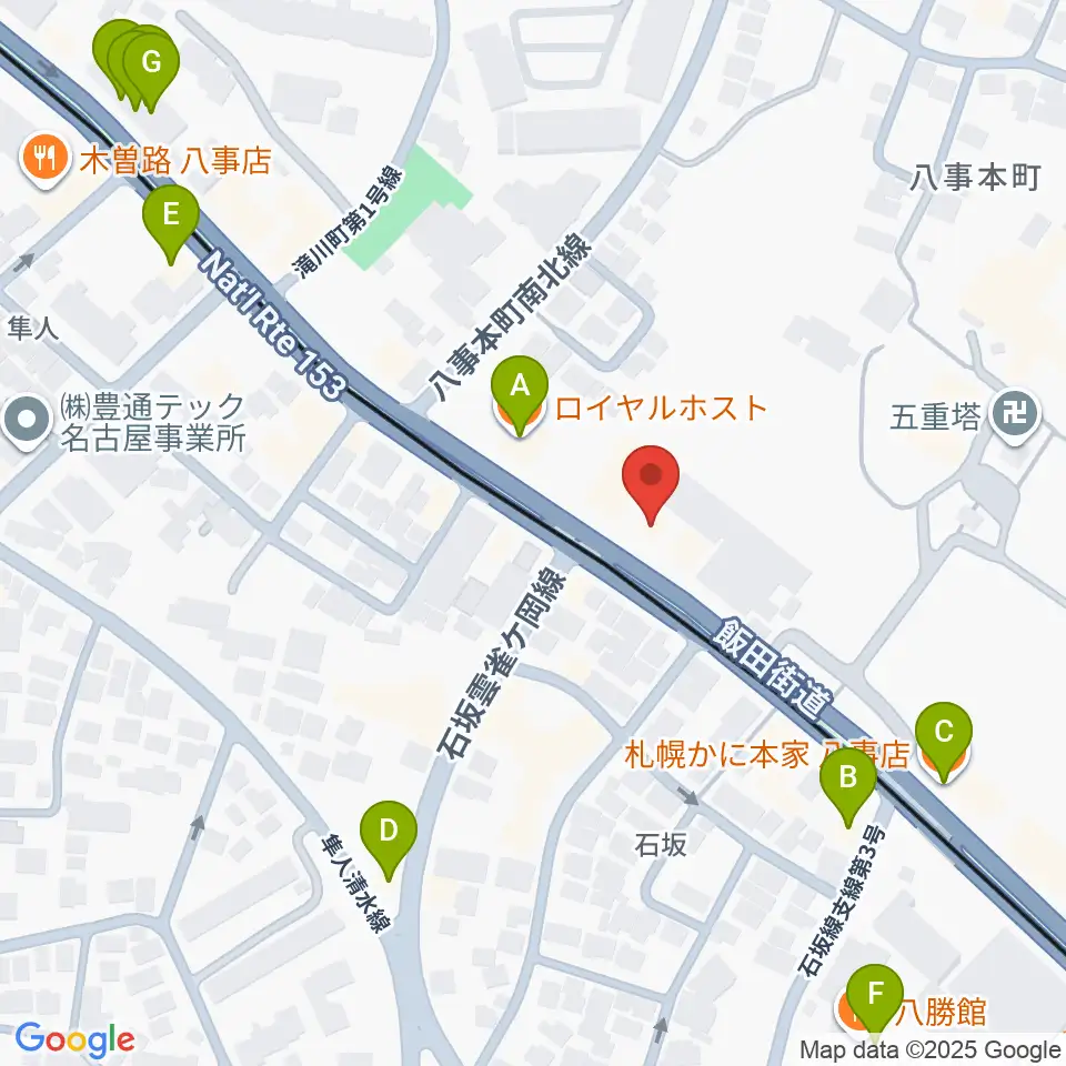 KORG STUDIO EXTREME周辺のファミレス・ファーストフード一覧地図