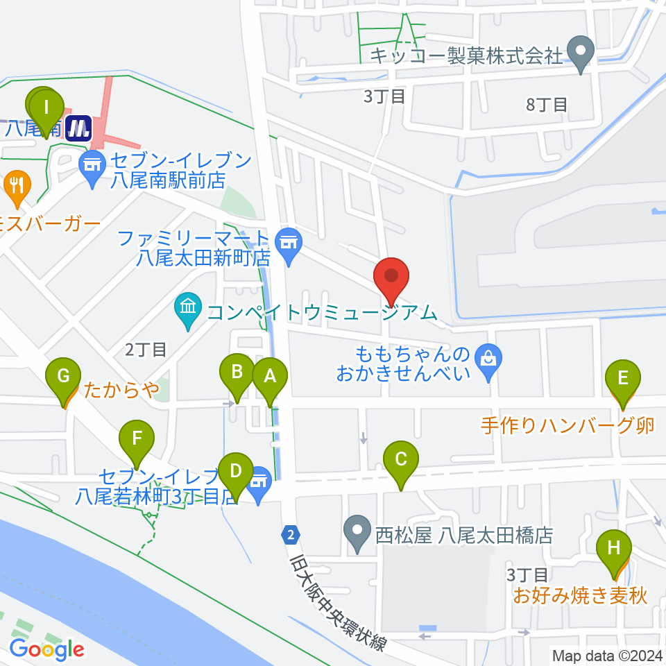 丸岡太鼓店周辺のファミレス・ファーストフード一覧地図