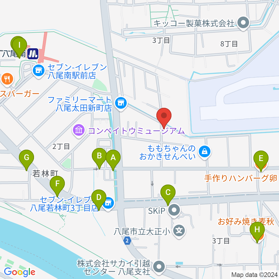 丸岡太鼓店周辺のファミレス・ファーストフード一覧地図