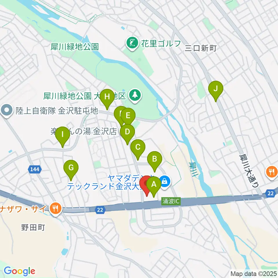 開進堂楽器 MPC大桑周辺のファミレス・ファーストフード一覧地図