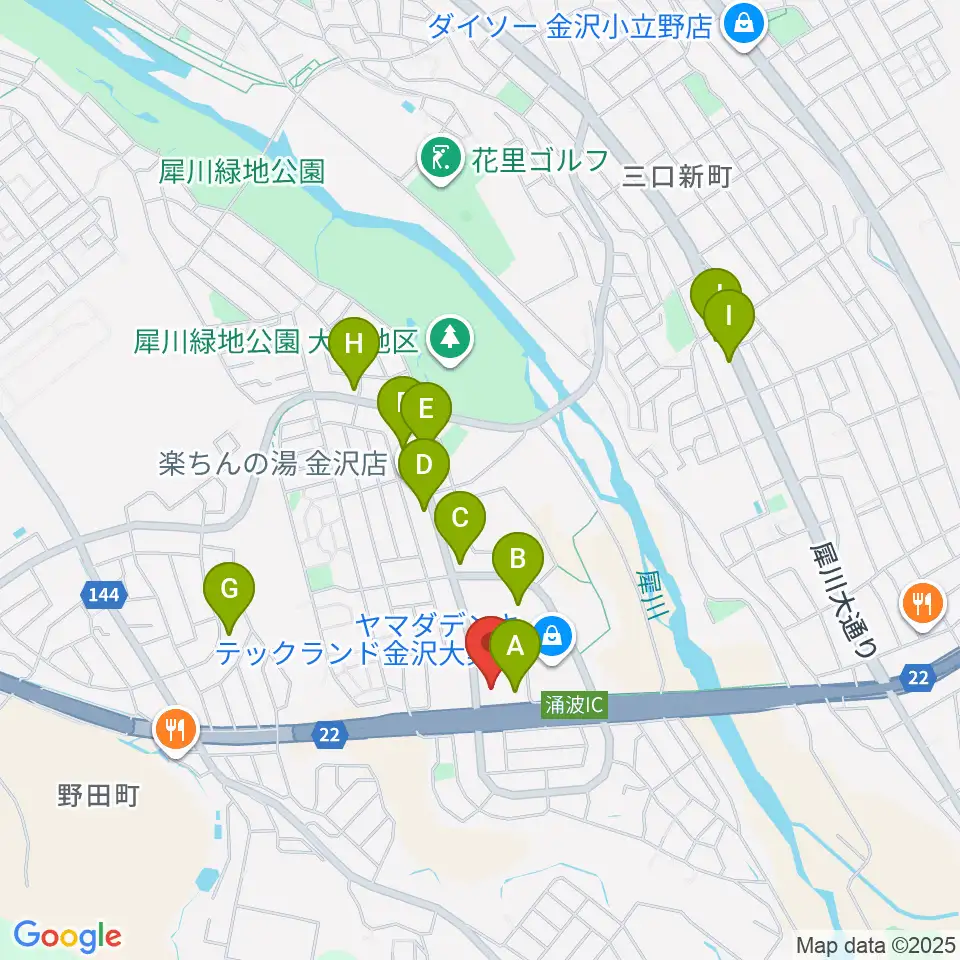 開進堂楽器 MPC大桑周辺のファミレス・ファーストフード一覧地図