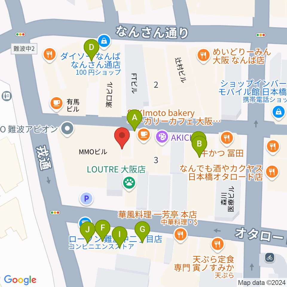 おとぐら ＜音蔵＞周辺のファミレス・ファーストフード一覧地図