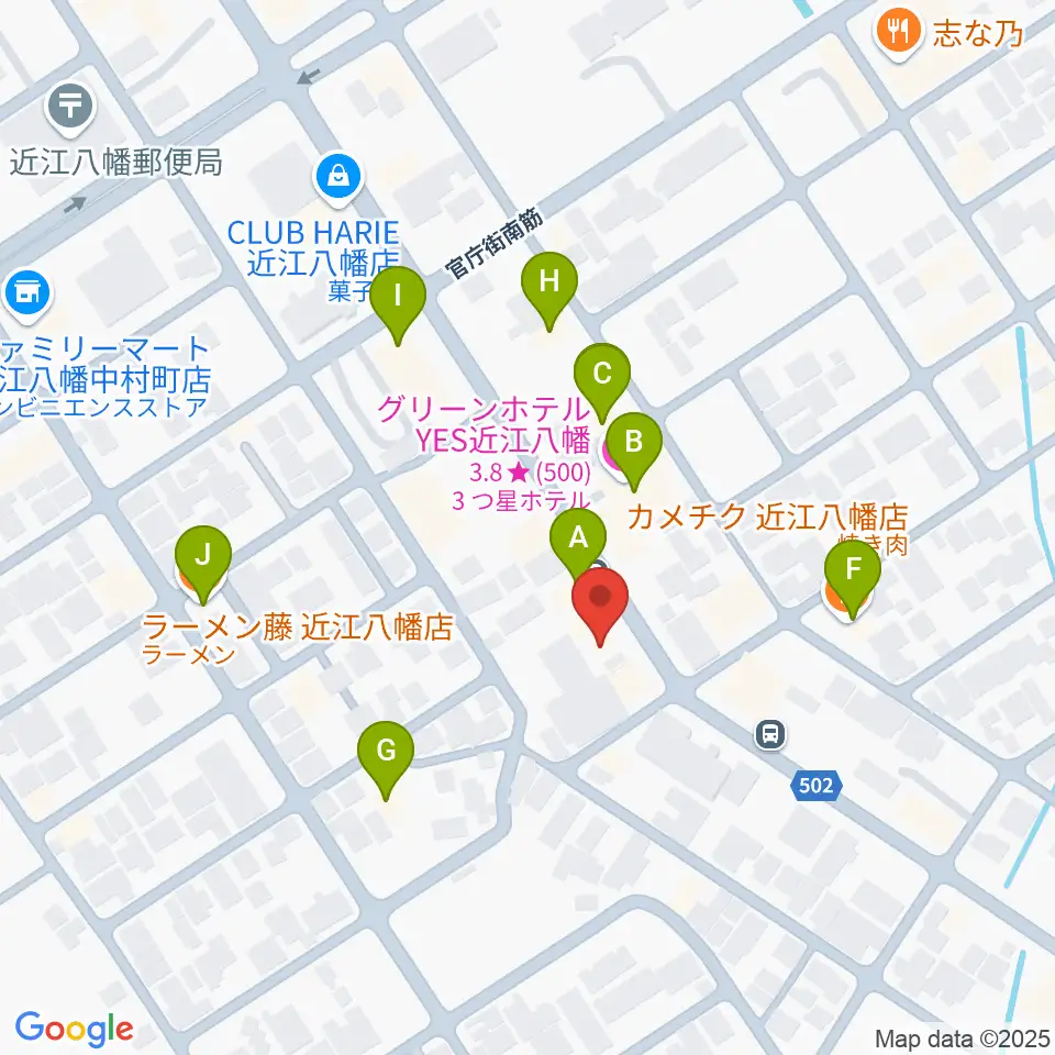 石岡楽器周辺のファミレス・ファーストフード一覧地図
