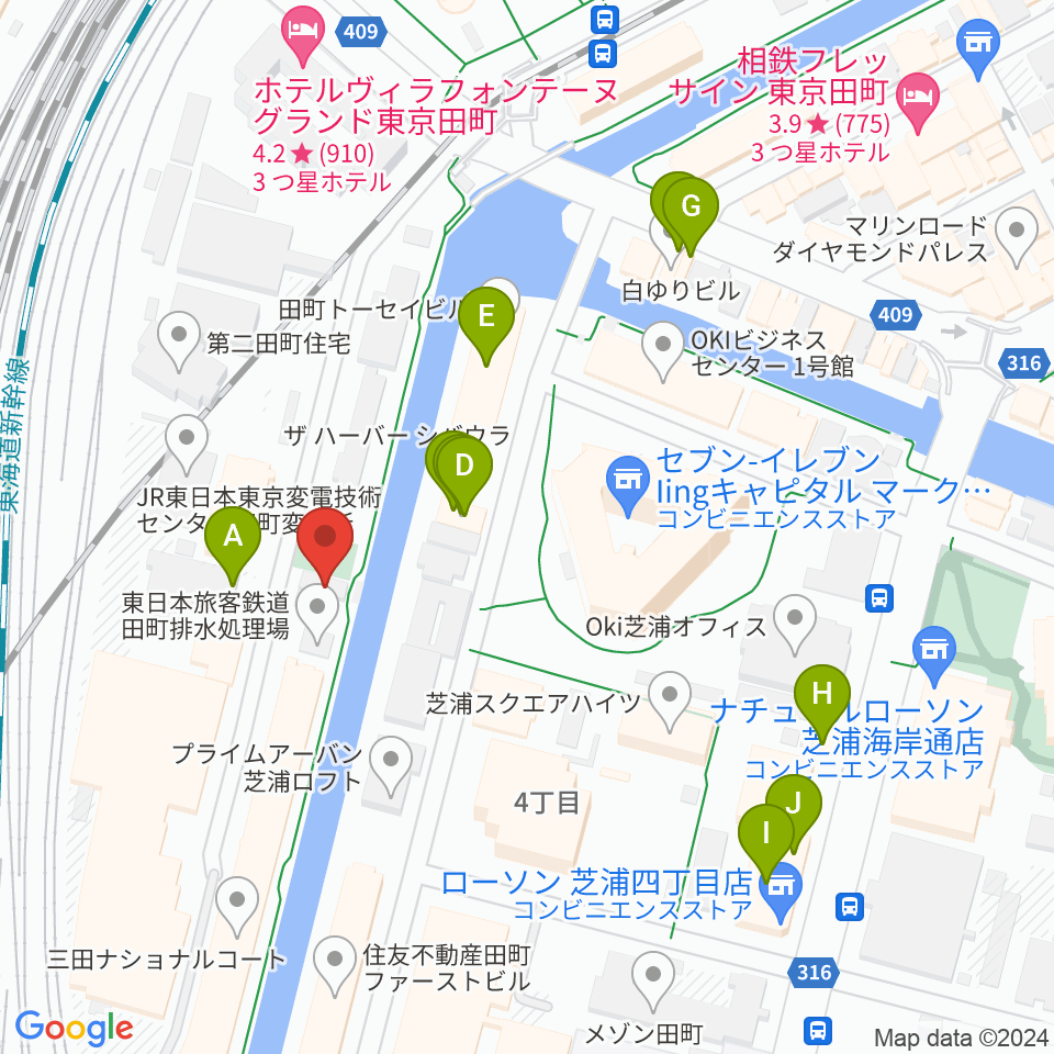 広野音楽教室周辺のファミレス・ファーストフード一覧地図