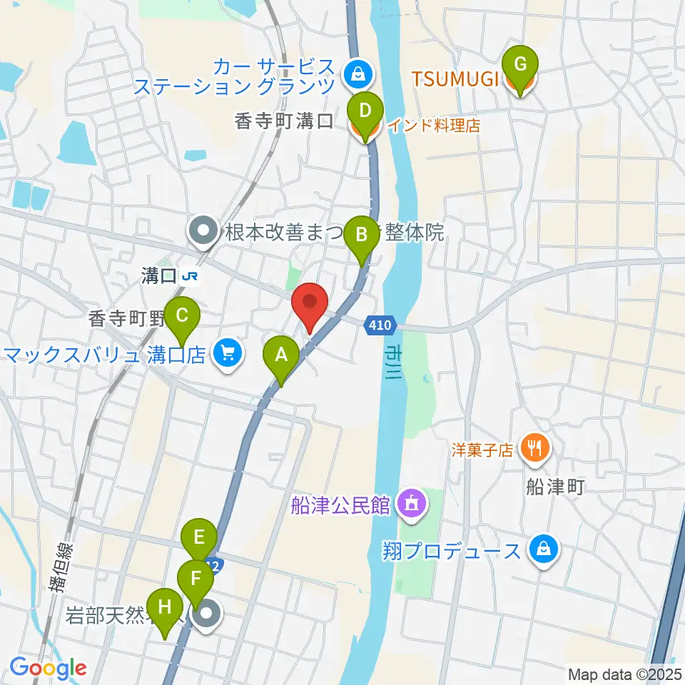 ギター専門店PAL周辺のファミレス・ファーストフード一覧地図