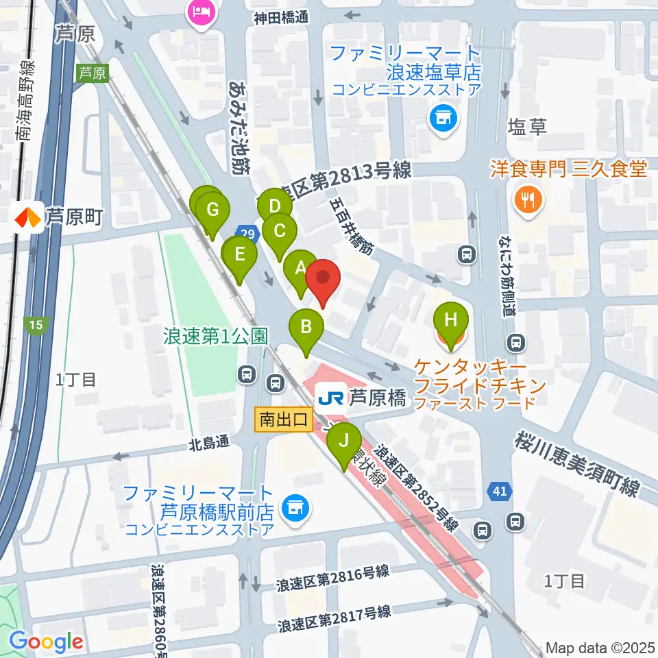 太鼓正周辺のファミレス・ファーストフード一覧地図