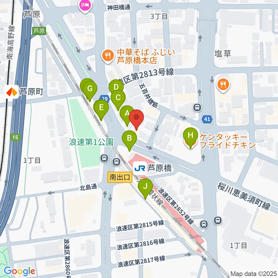 太鼓正周辺のファミレス・ファーストフード一覧地図