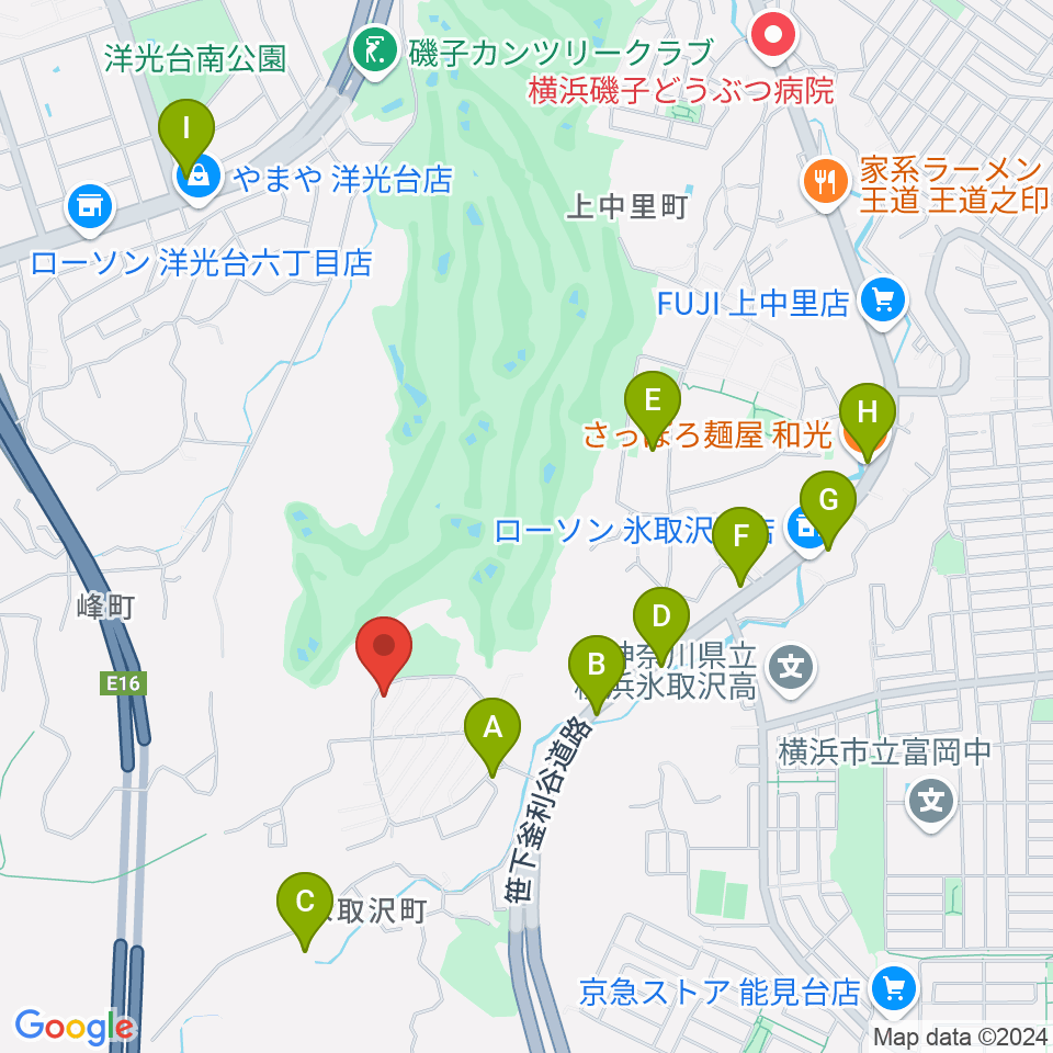 ながはら音楽教室周辺のファミレス・ファーストフード一覧地図